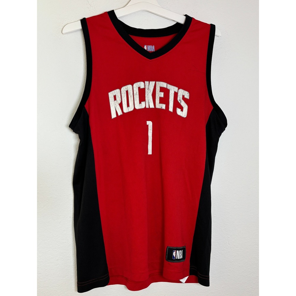 NBA Houston Rockets John Wall #1 Jersey Mens Medium Red Black Basketball Tank